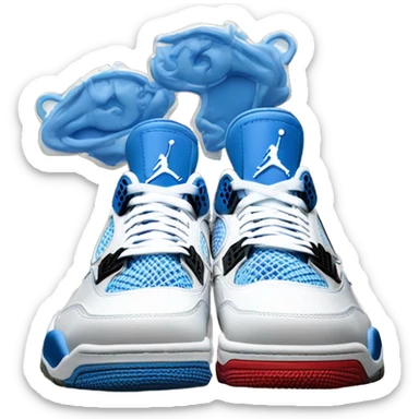 Air Jordan 4s military blue sticker