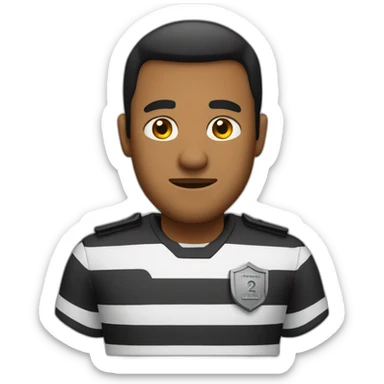 a guy in jail uniform sticker