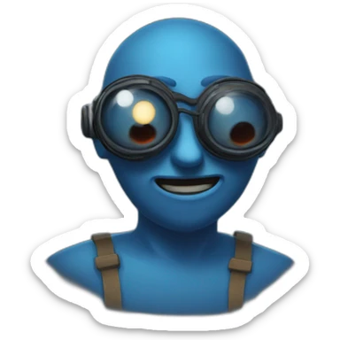 outer-wilds-four-eyed-blue-character sticker