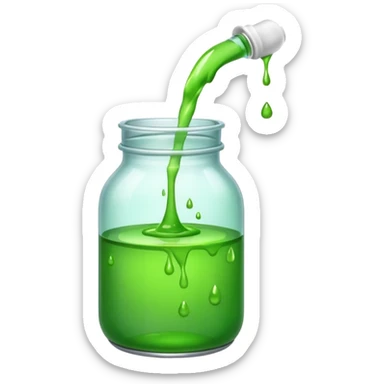 leaking from a chemical jar  sticker