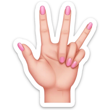 pink middle finger with only 5 fingers sticker