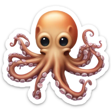 dead octopus eating fish sticker