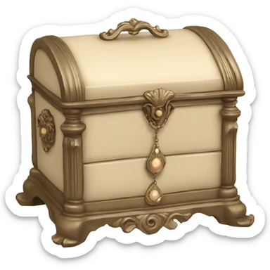Regency jewelry box beige color  sticker