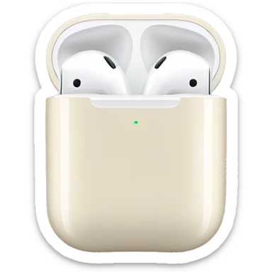 Cream colored AirPods sticker