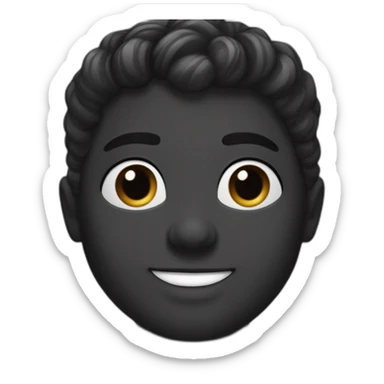 Garçon noir gros avec des tresses collées et un trait sur les sourcils sticker