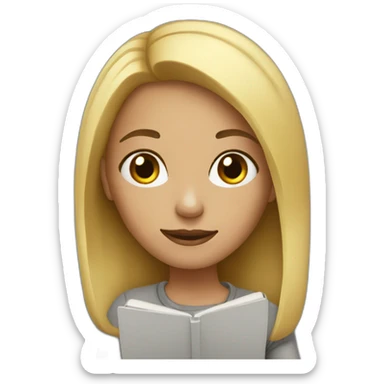 artist girl with iPad  sticker