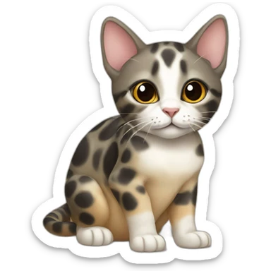 Tortoise colored cat sticker