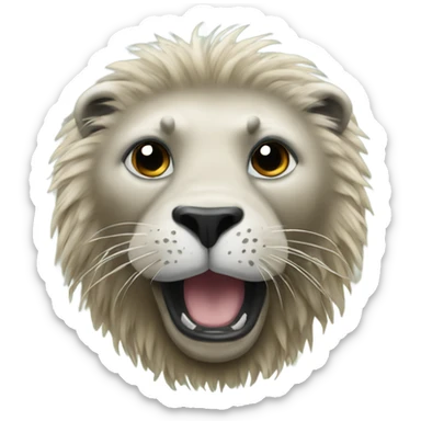 seal with a lion's mane sticker