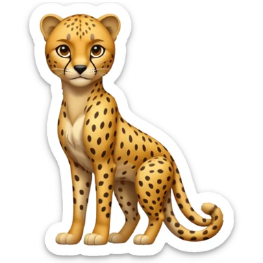 High resolution of a full body cheetah sticker