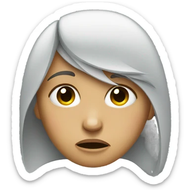 crying woman with tears sticker