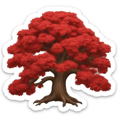 arbol rojo sticker