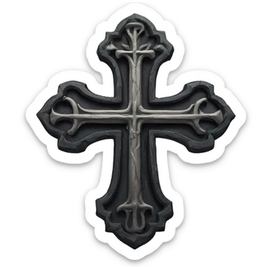 Gothic cross sticker
