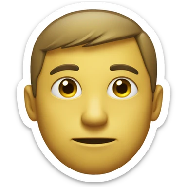 The yellow circle stares intently   sticker