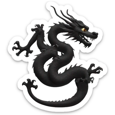 china dragon black sticker