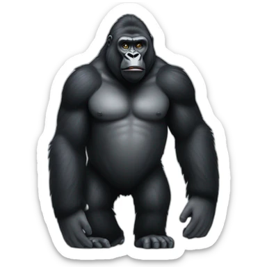 Gorilla with Volodymyr Zelenskyy sticker