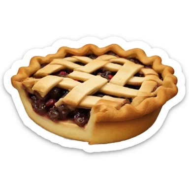 Christmas pie sticker