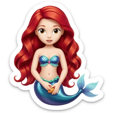 Ariel the mermaid made into a bratz doll sticker