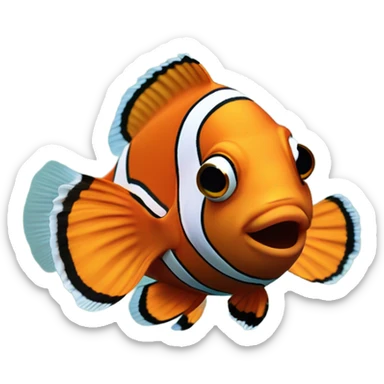 Nemo swimming in water sticker