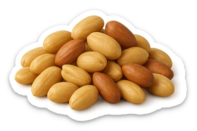 montagna di noci sbucciate, iperrealistici 4k sticker