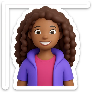 Add a pink top to the character, keeping the 3D emoji style look. Remove the background so the subject is isolated. The style should resemble Microsoft style 3D fluent emojis. sticker