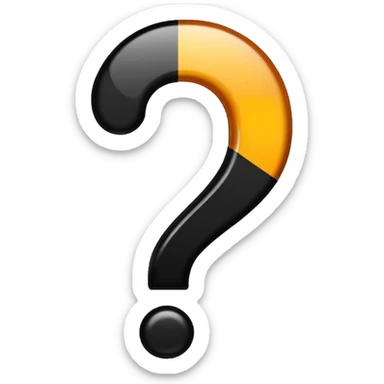 can you do one black question mark but make it transparent sticker