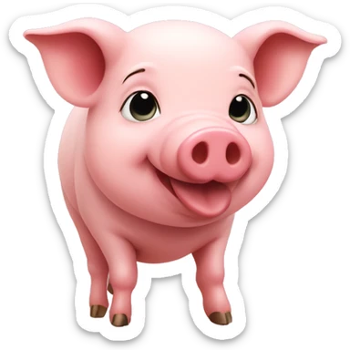 Pig with heart sticker