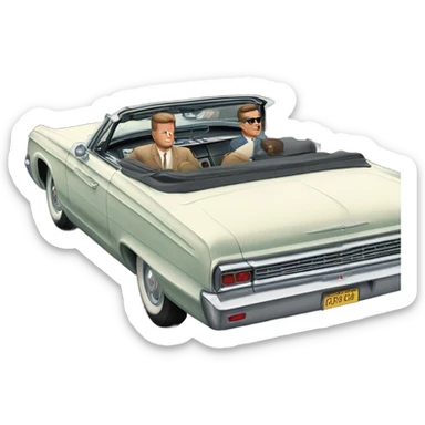 John F. Kennedy cars incident sticker