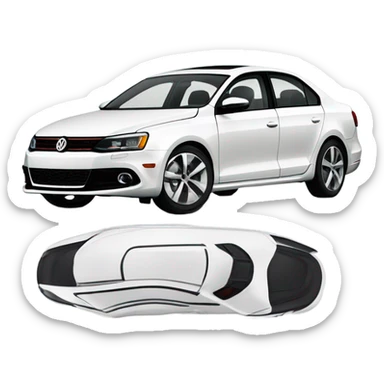 White Volkswagen Jetta gli 2013 sticker