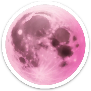 pink moon sticker