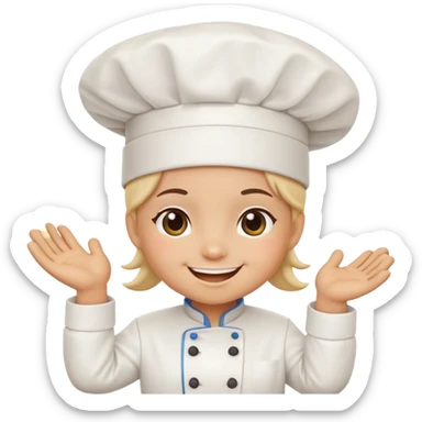 Bimbo bakery mascot character with chef hat sticker