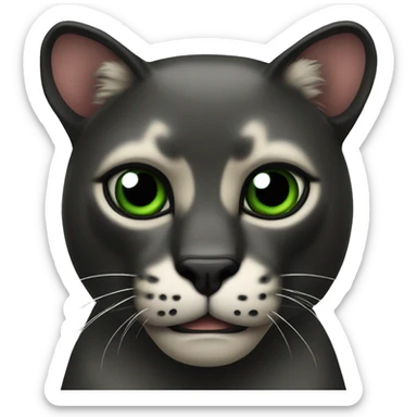 Animal pantera negra con ojos verdes sticker