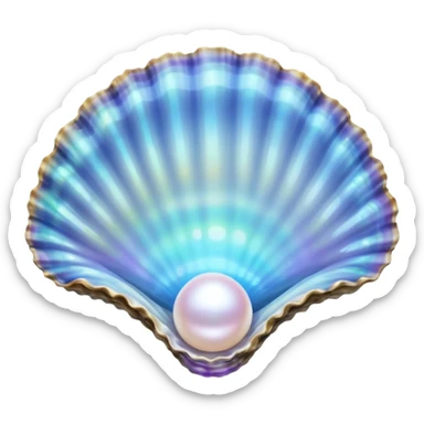 oyster with a glowing pearl sticker