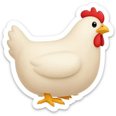 Chicken head full body  sticker