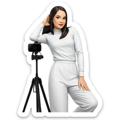 realistic portrait of girl sticker