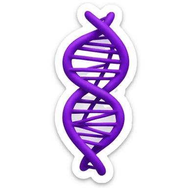 Purple DNA double helix sticker