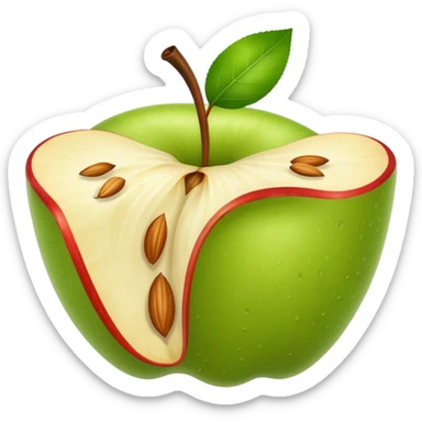 Apple core sticker