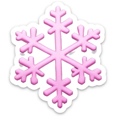 Pink snowflake sticker