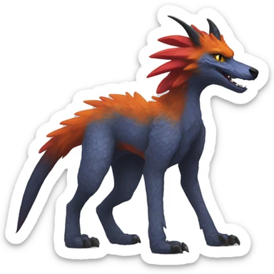 a colorful edgy vernid-sergal-fionbri sticker