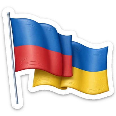 poland ukraine flag sticker
