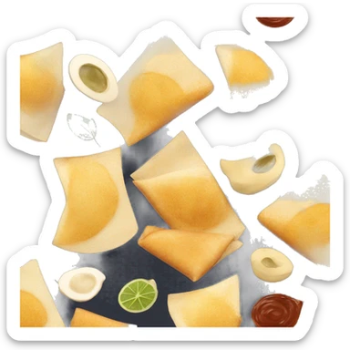 Dosa and chutney sticker