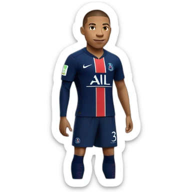 kylian mbappe, psg, buff, world cup, soccer sticker