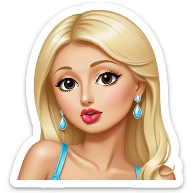 paris hilton send kisses sticker