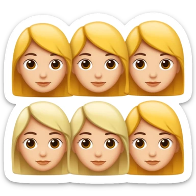 5 personas de diferentes estilos, que solo sea un rubio sticker