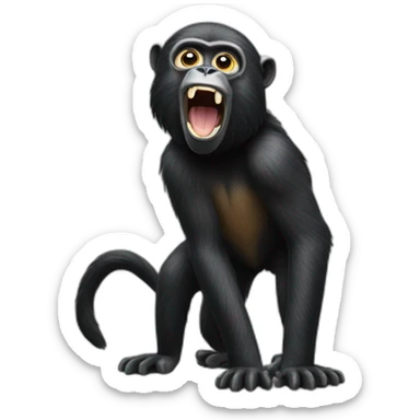 Howler Monkey standing up sticker