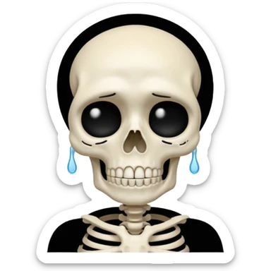 Squelette qui pleure sticker