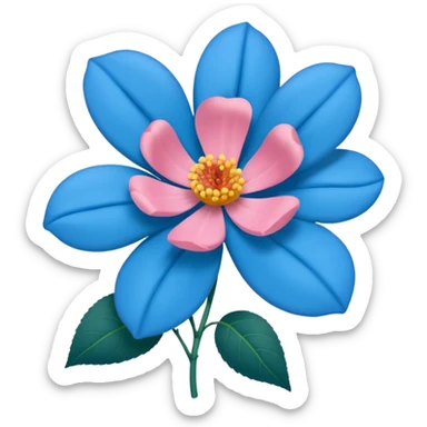 Apena faça uma Flor de uma cor azul q nem uma rosa mucha sticker