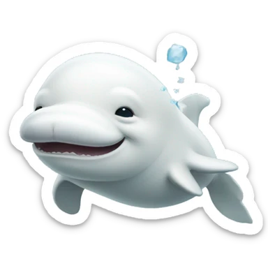 Beluga with seal sticker