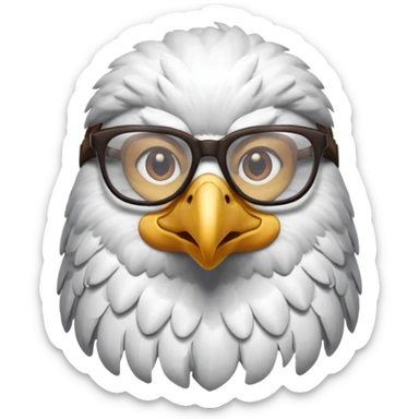 eagle with glasses sticker