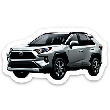 2024 Dark gray Toyota rav4 front and side angled sticker