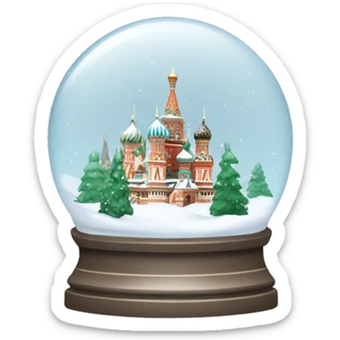 Christmas snow globe with snowy Moscow  sticker
